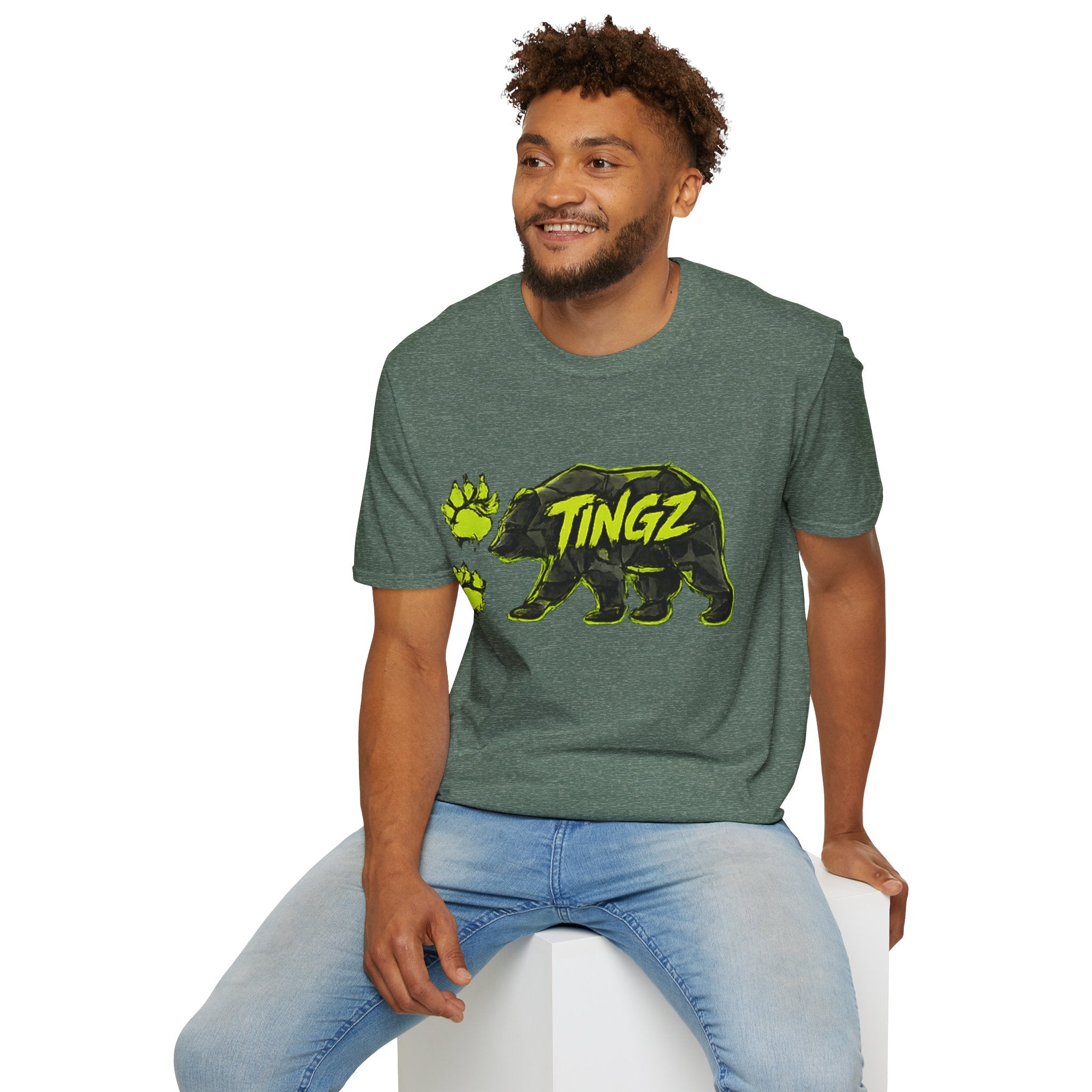 Bear TINGZ Paw Graphic T-Shirt —  Neon Logo