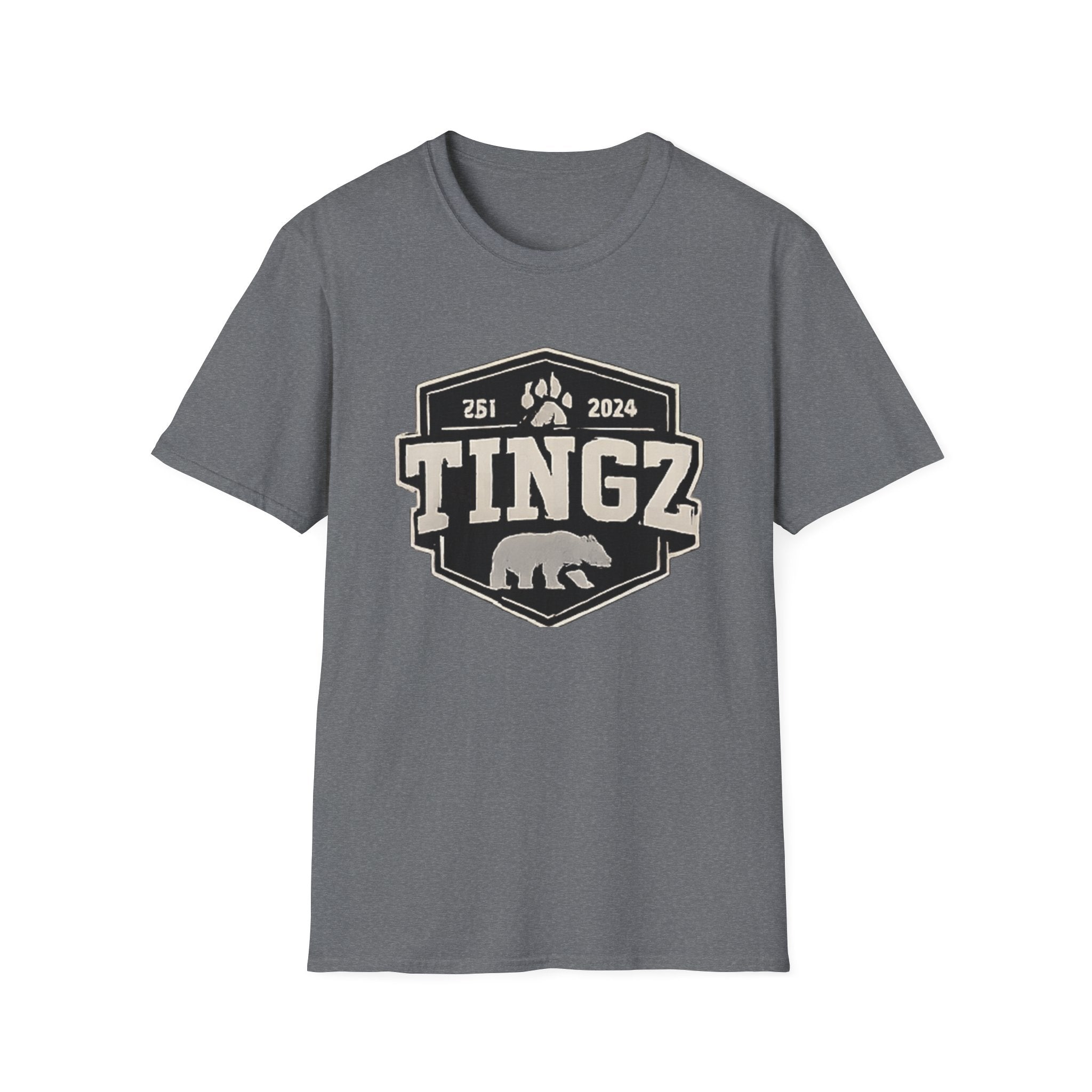 Bear Tingz Logo T‑Shirt — Retro Paw Emblem Tee