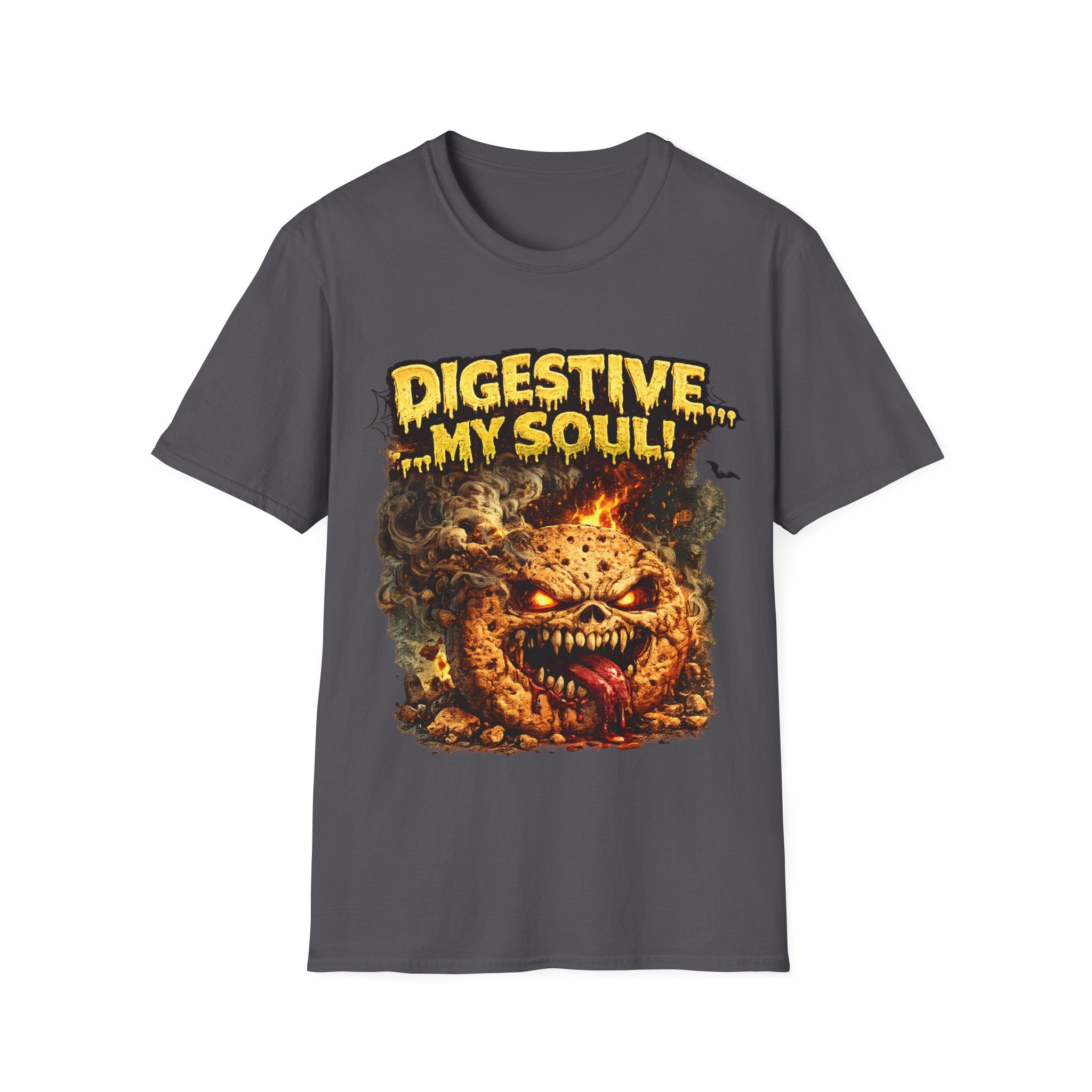 Digestive My Soul Graphic T‑Shirt — Horror Monster Skull Design