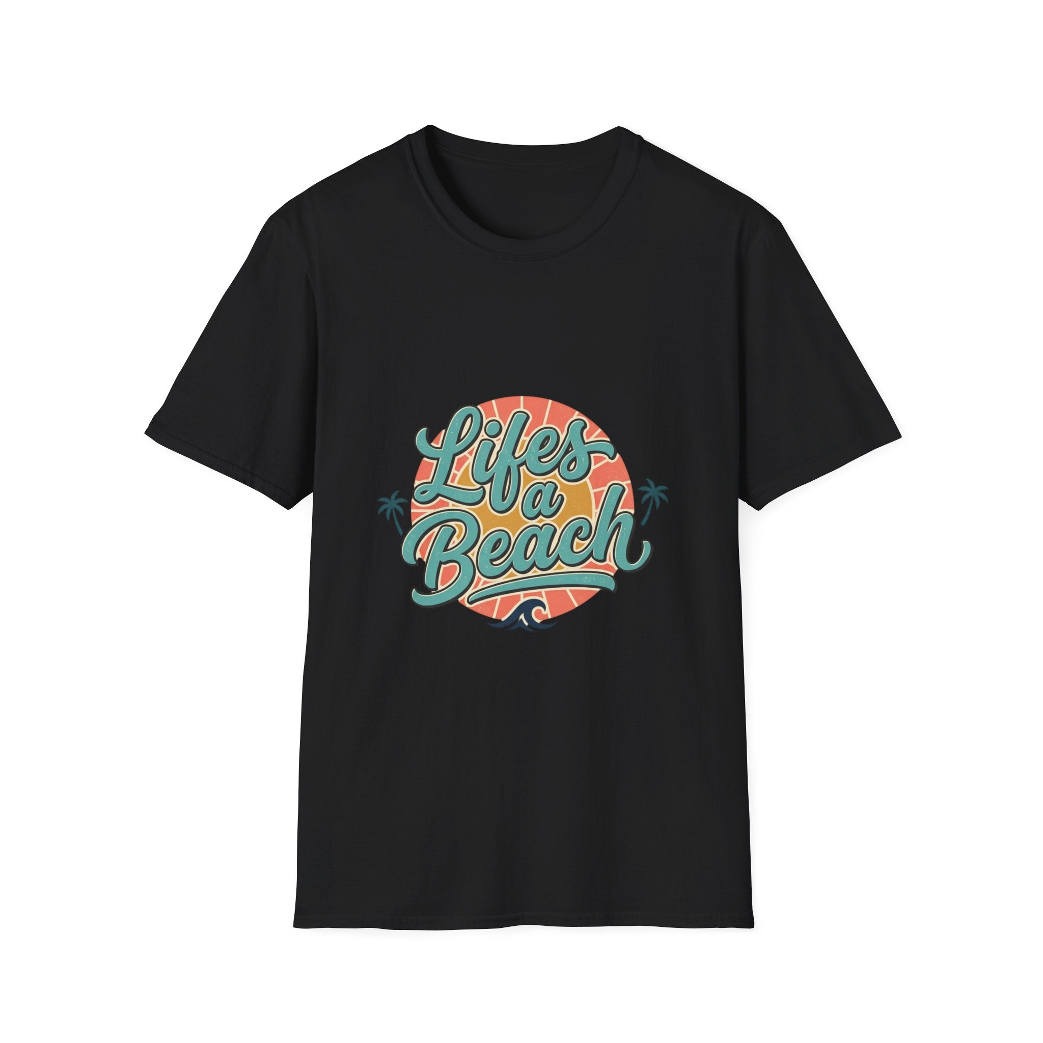 Life's a Beach T-Shirt — Retro Palm Sunset Summer Tee