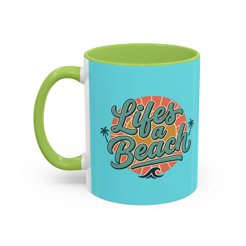 Life's a Beach Coffee Mug — Retro Beach Vibes 11/15oz Accent Mug