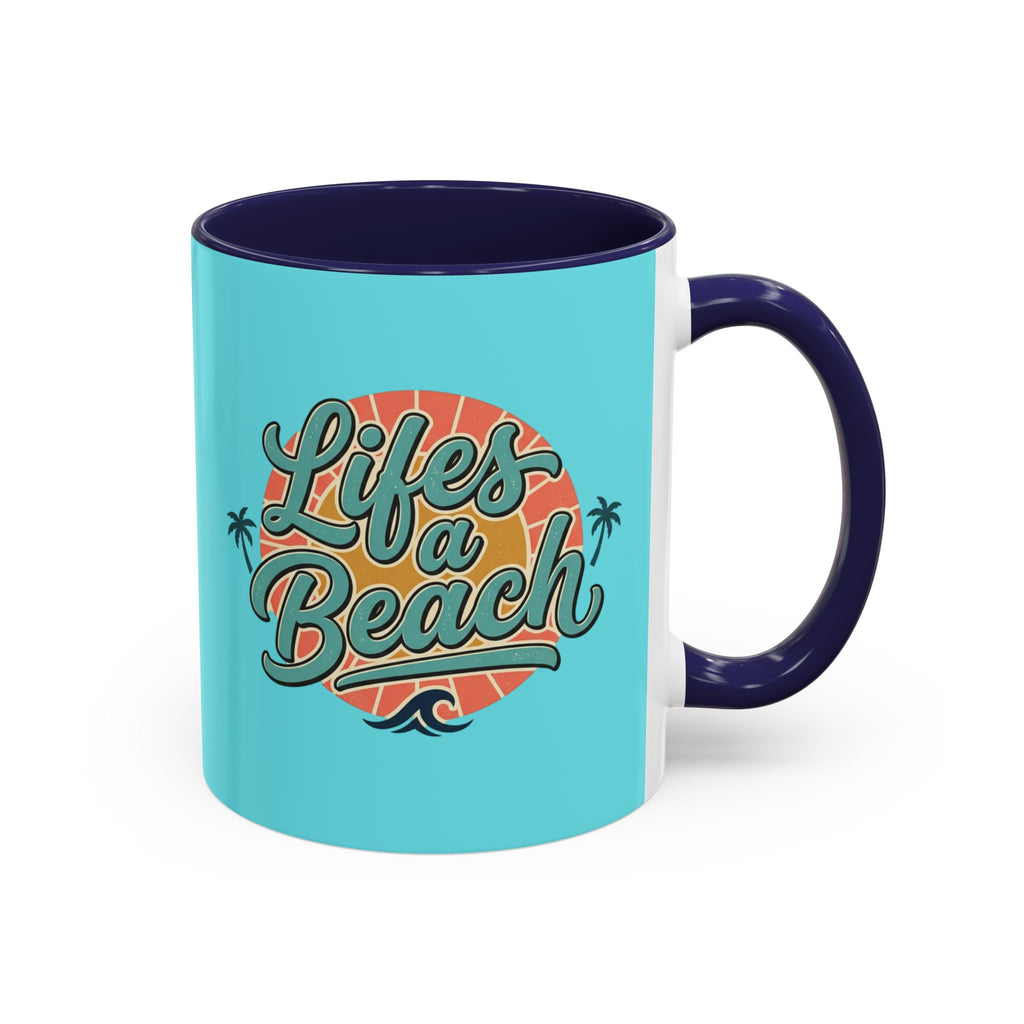 Life's a Beach Coffee Mug — Retro Beach Vibes 11/15oz Accent Mug
