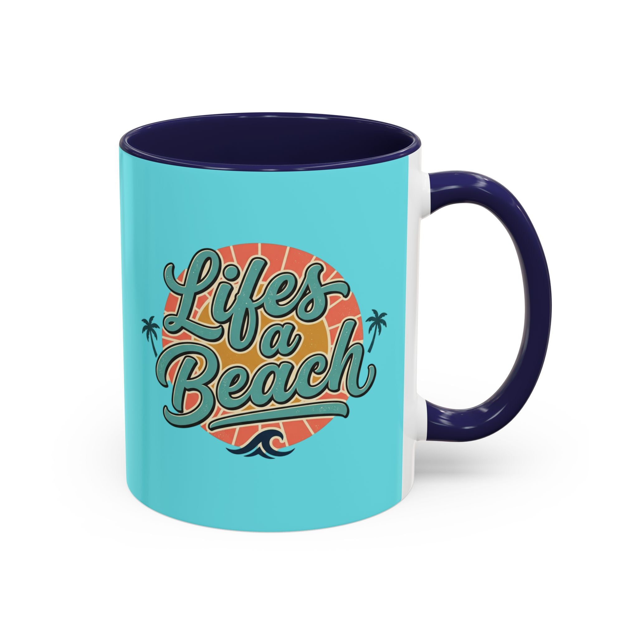 Life's a Beach Coffee Mug — Retro Beach Vibes 11/15oz Accent Mug