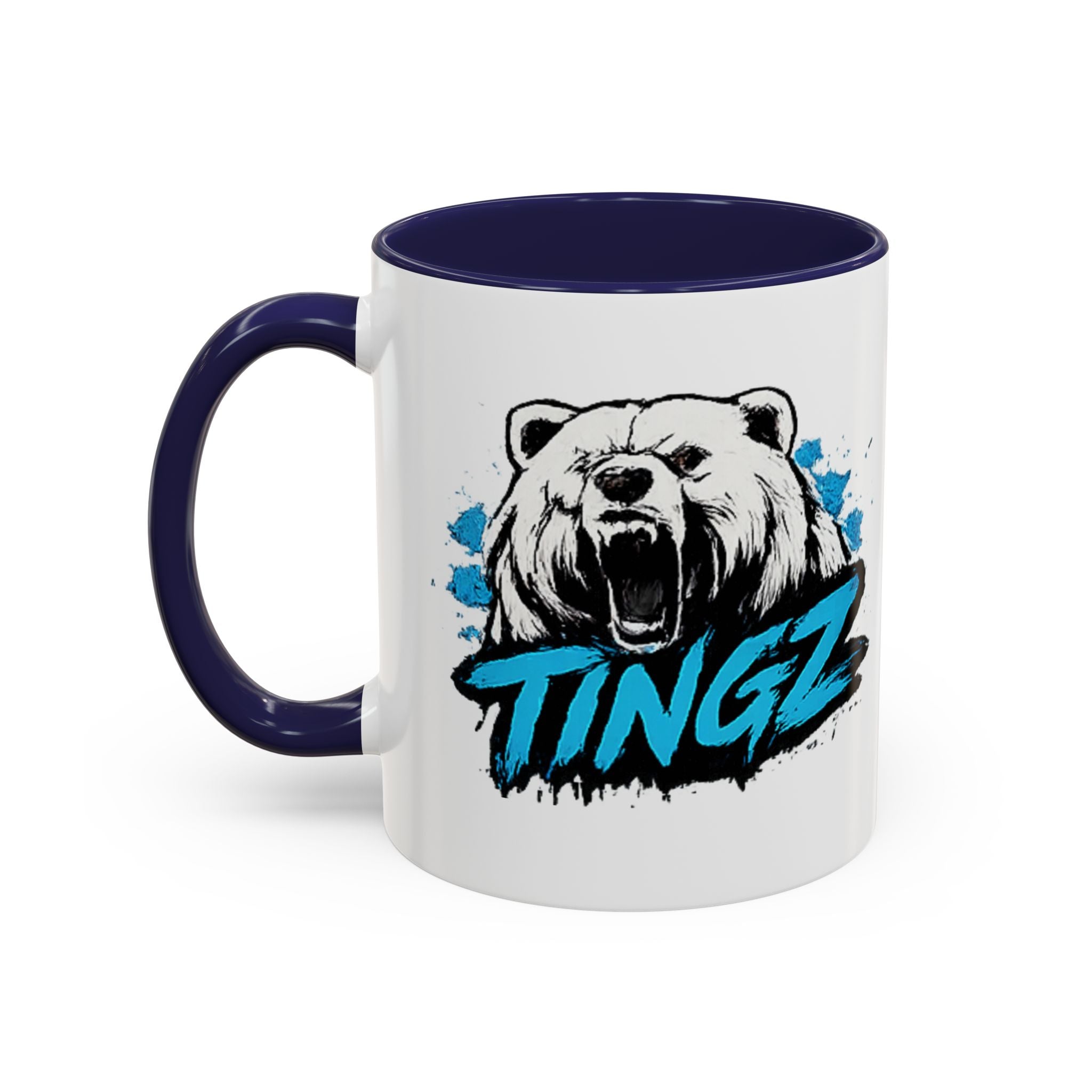 Bear Tingz Accent Coffee Mug — 11/15oz Gamer Logo Ceramic Mug