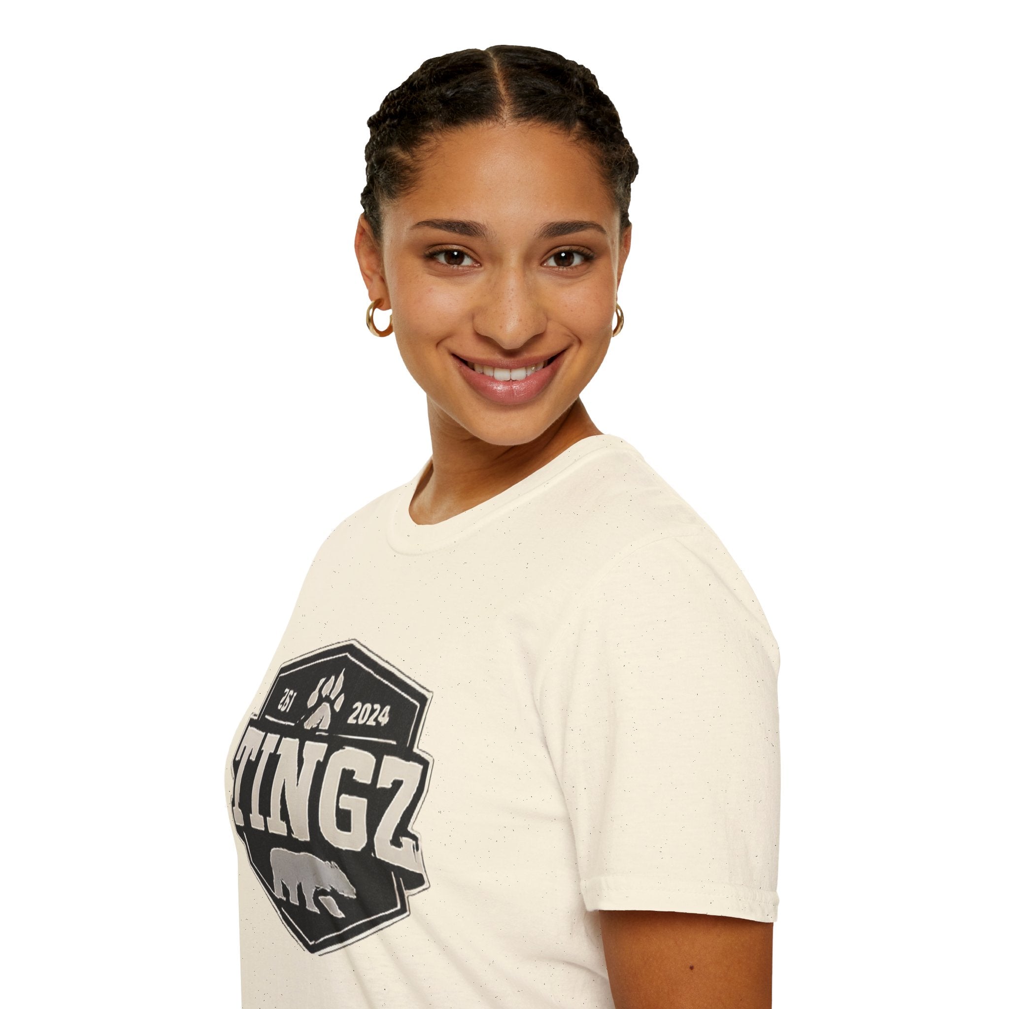 Bear Tingz Logo T‑Shirt — Retro Paw Emblem Tee