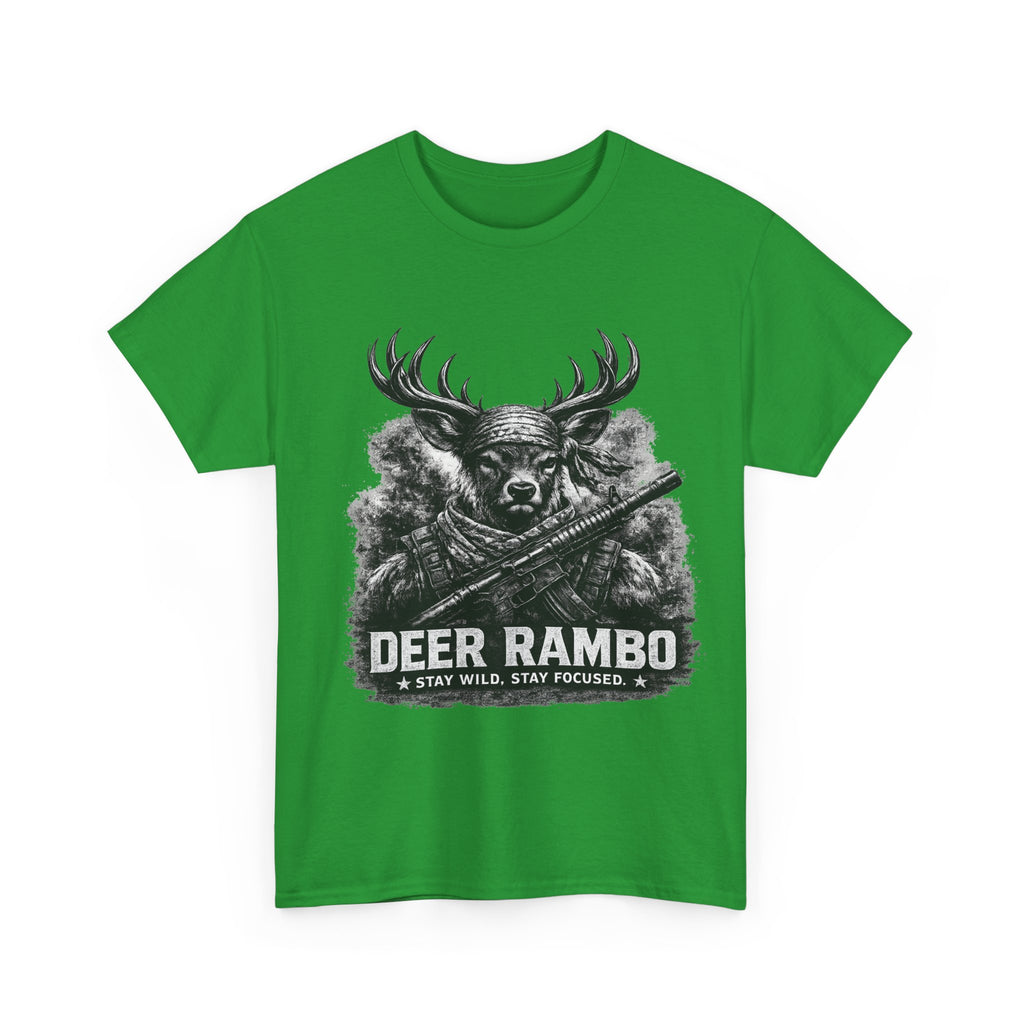 Deer Rambo Skull T-Shirt | Hunter Gift | Woodland Deer Shirt | Rustic Outdoor Tee | Unisex Shirt