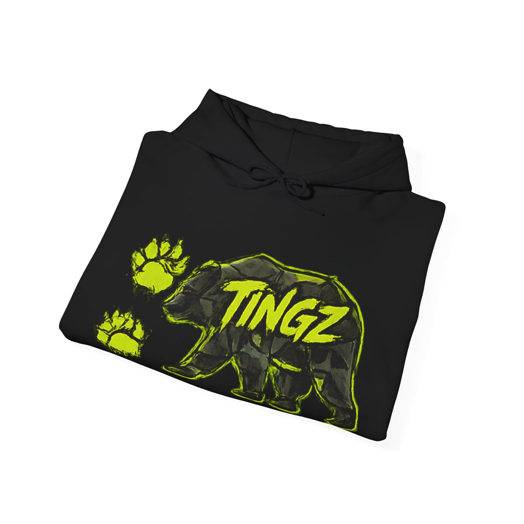 Bear TINGZ Graphic Unisex Heavy Blend Hoodie | Urban Streetwear Sweatshirt | Graffiti Animal Pullover