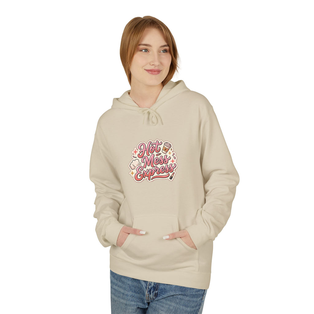 Hoodie - "Hot Mess Express" Funny Script Hoodie