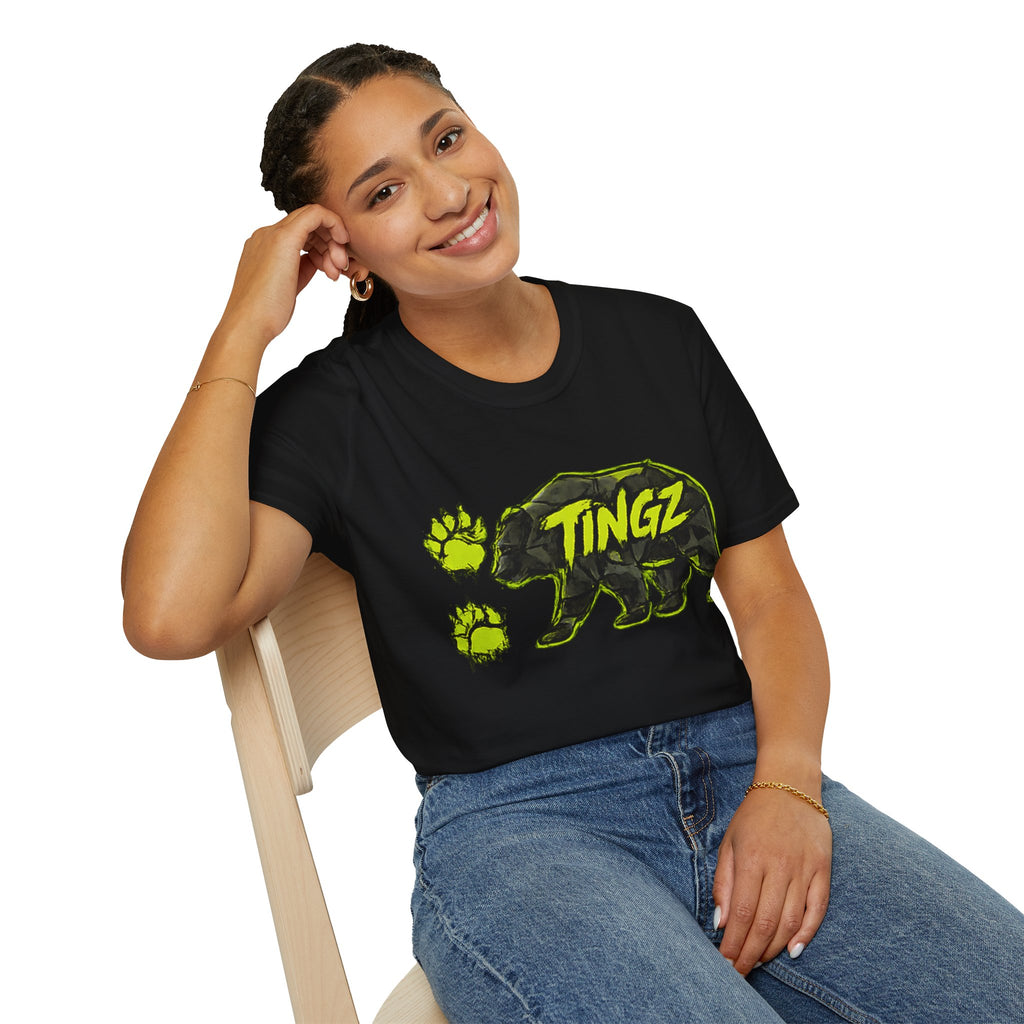 Bear TINGZ Paw Graphic T-Shirt —  Neon Logo