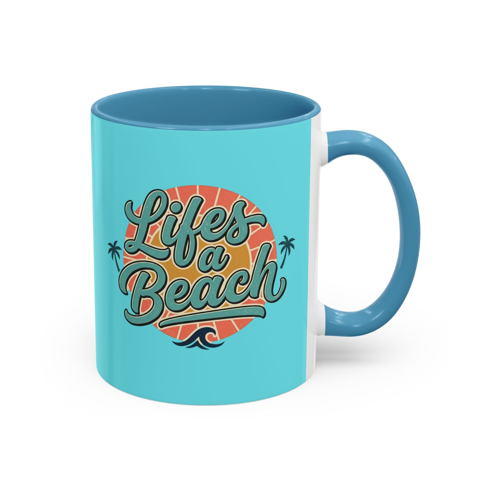 Life's a Beach Coffee Mug — Retro Beach Vibes 11/15oz Accent Mug