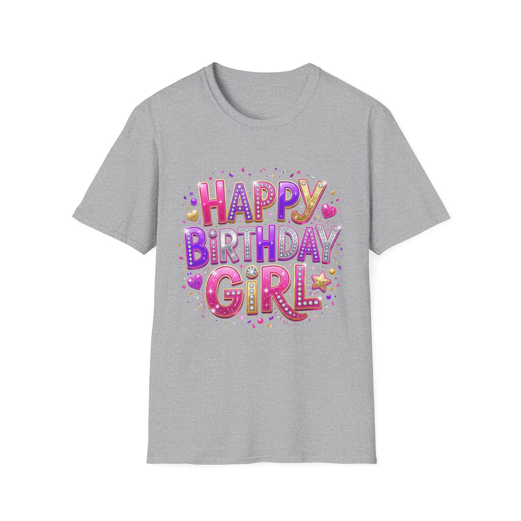 Happy Birthday Girl T-Shirt — Colorful Confetti Party Tee