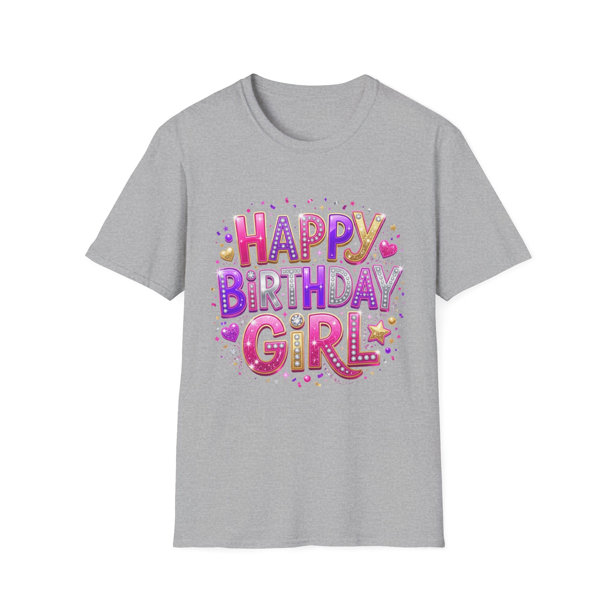 Happy Birthday Girl T-Shirt — Colorful Confetti Party Tee