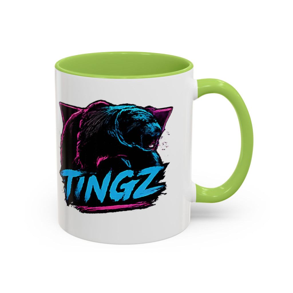 Bear Tingz Accent Coffee Mug — 11/15oz Gamer Logo Ceramic Mug