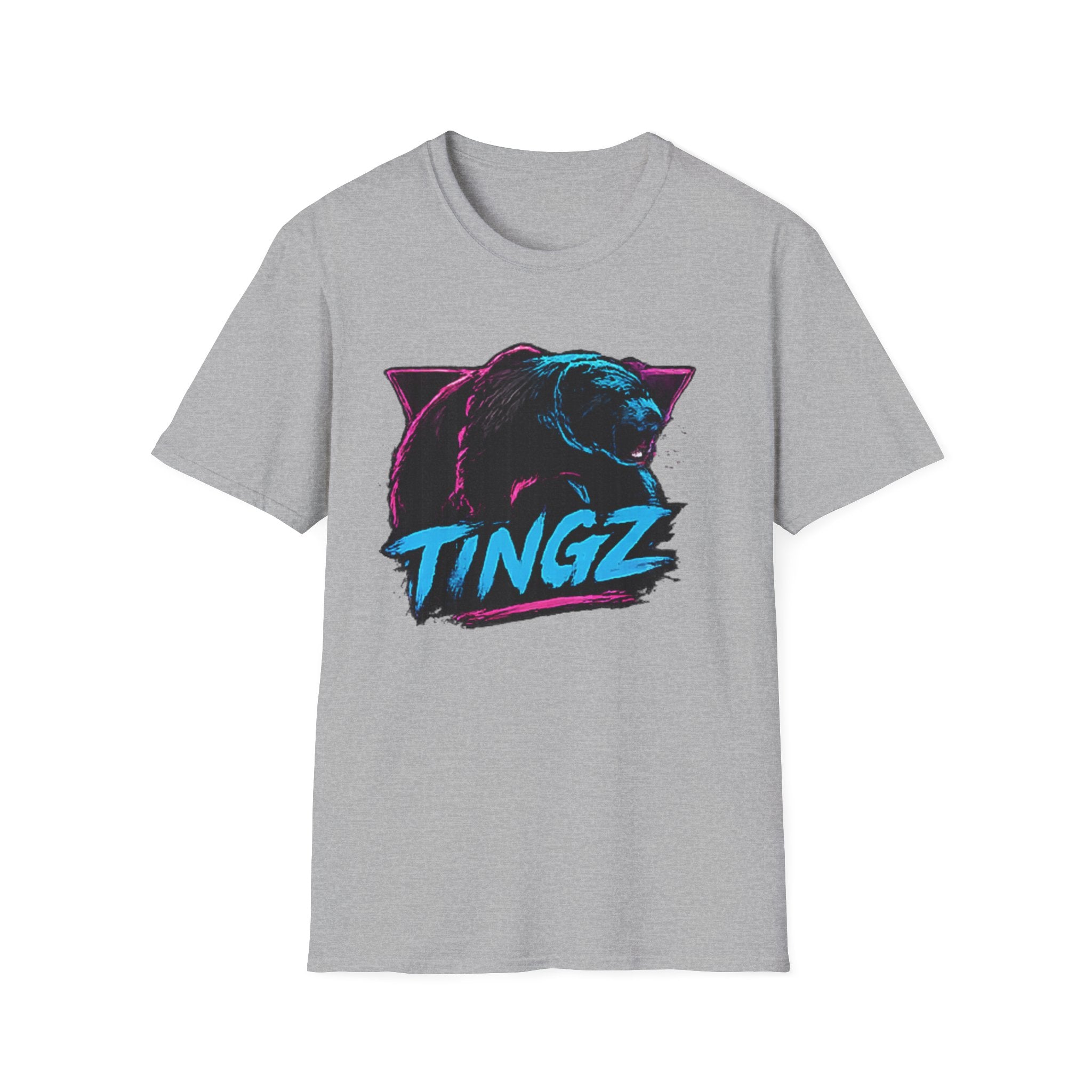 Bear TINGZ Graphic T-Shirt —  Retro Neon Crew Tee