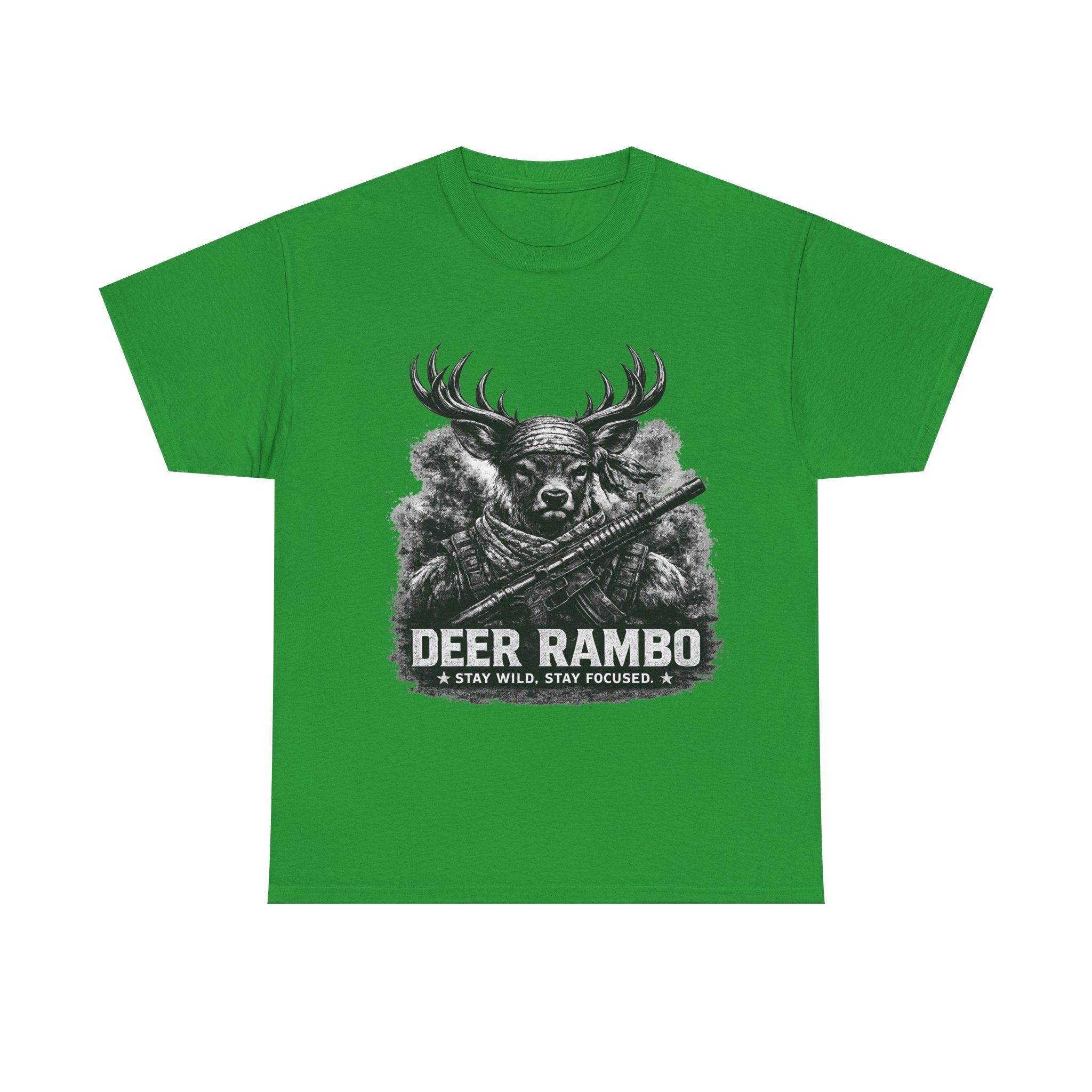 Deer Rambo Skull T-Shirt | Hunter Gift | Woodland Deer Shirt | Rustic Outdoor Tee | Unisex Shirt