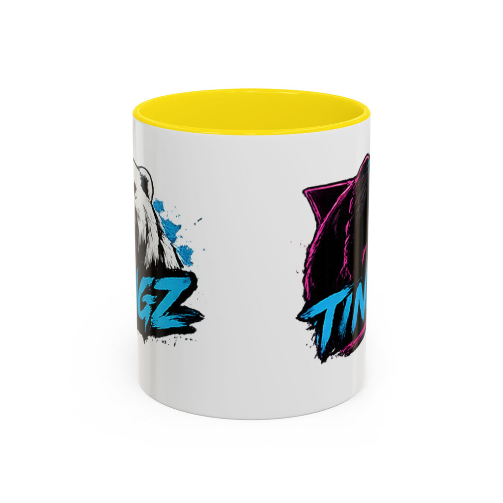 Bear Tingz Accent Coffee Mug — 11/15oz Gamer Logo Ceramic Mug