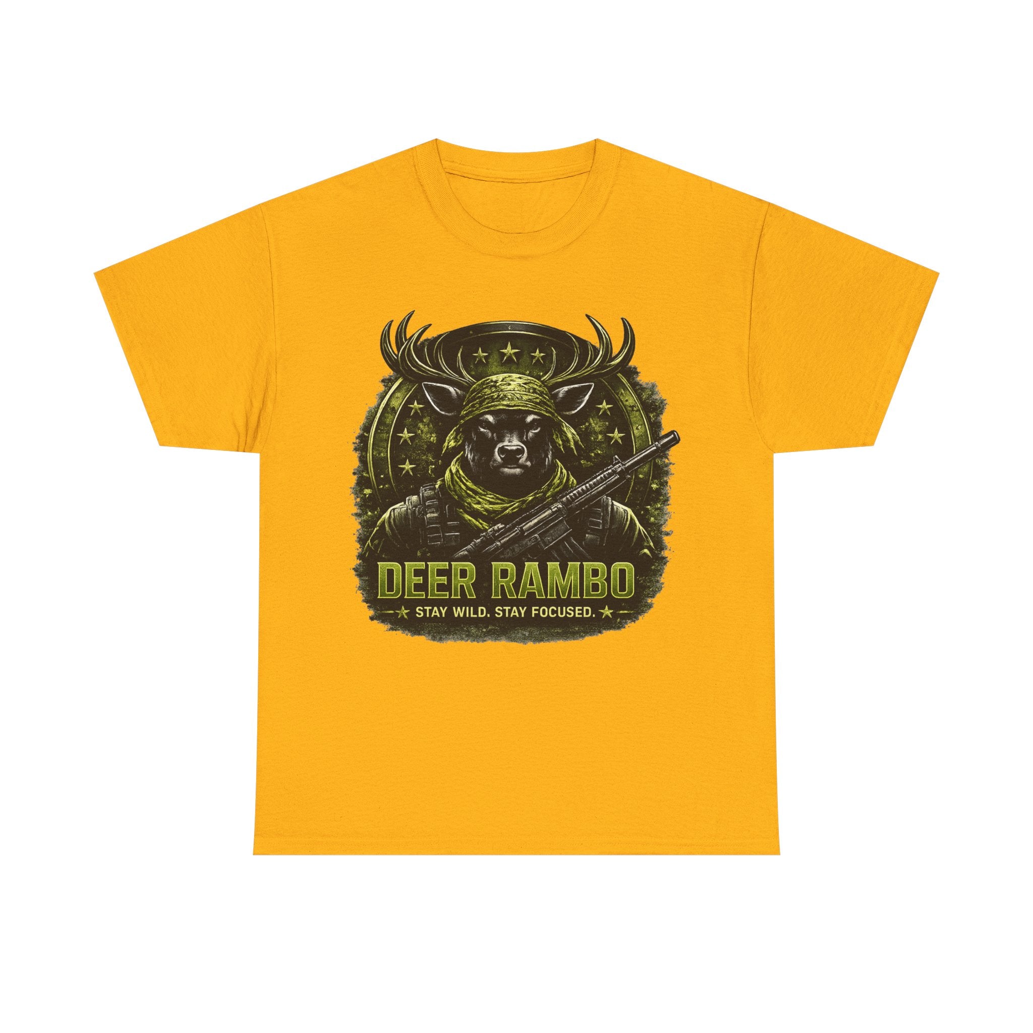 Deer Rambo Camo T-Shirt Hunter Gift | Woodland Deer Shirt | Military Style Tee | Unisex Shirt
