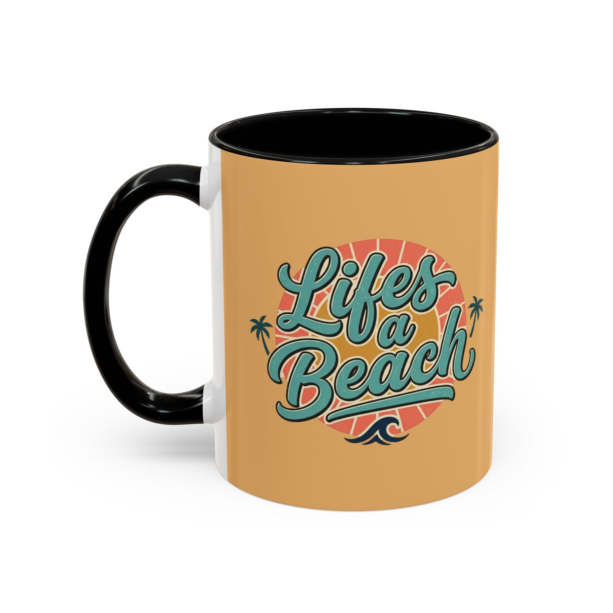 Life's a Beach Coffee Mug — Retro Beach Vibes 11/15oz Accent Mug