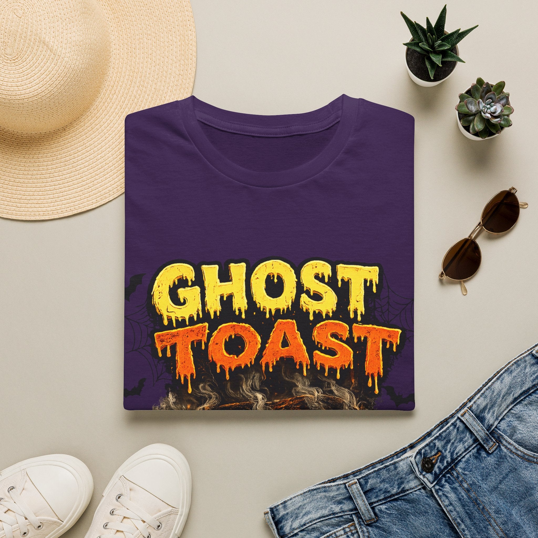 Ghost Toast Halloween T-Shirt — Spooky Haunted Breakfast Graphic Tee