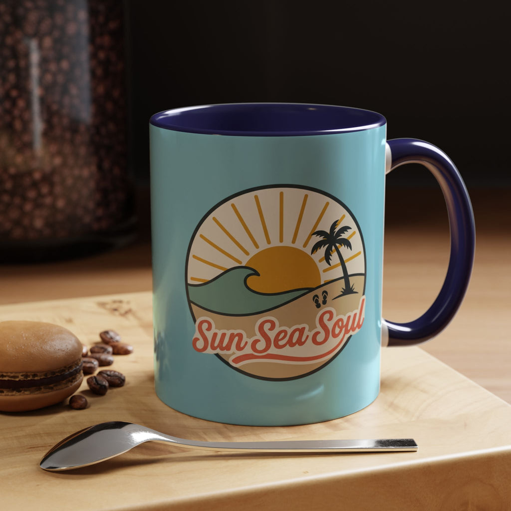 Sun Sea Soul Accent Coffee Mug – Beach Sunset 11/15oz