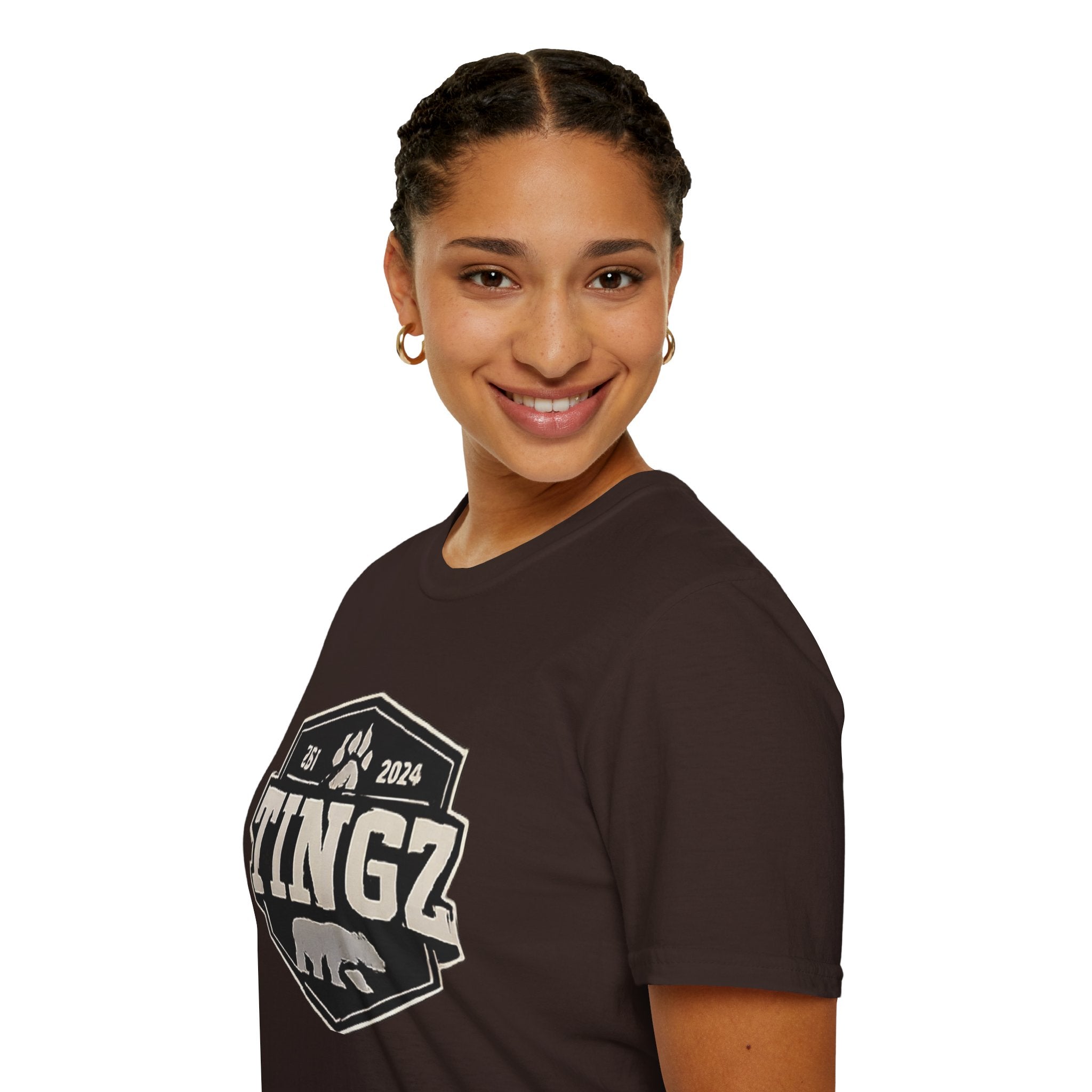 Bear Tingz Logo T‑Shirt — Retro Paw Emblem Tee