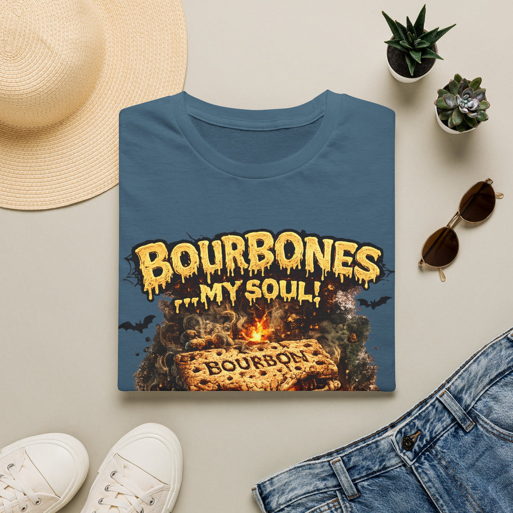 Bourbones My Soul T‑Shirt — Vintage Whiskey Skull Graphic Tee