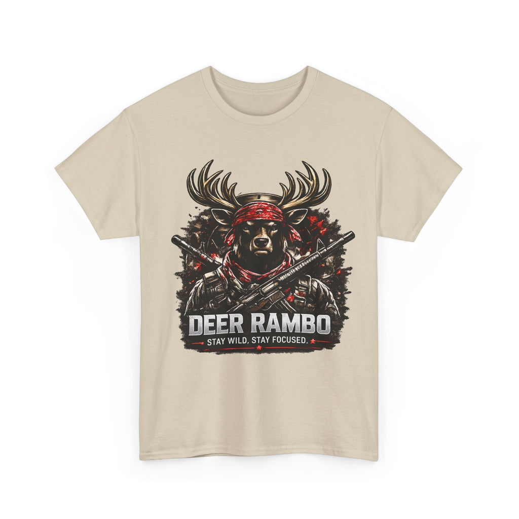 Deer Rambo Graphic Tee — Hunting Deer Rambo T-Shirt