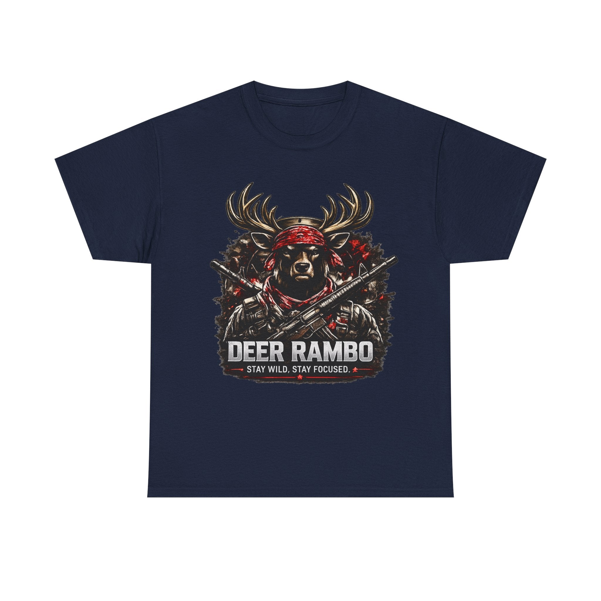 Deer Rambo Graphic Tee — Hunting Deer Rambo T-Shirt