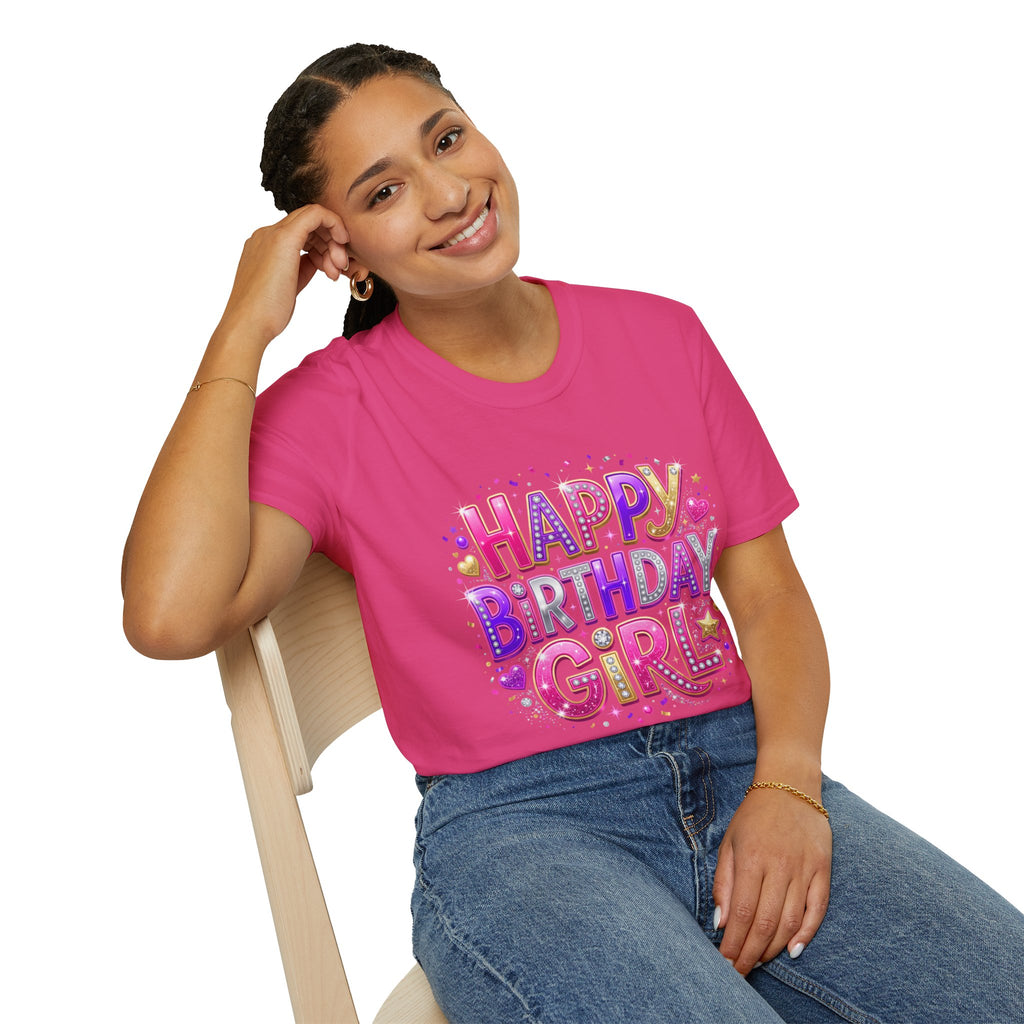 Happy Birthday Girl T-Shirt — Colorful Confetti Party Tee