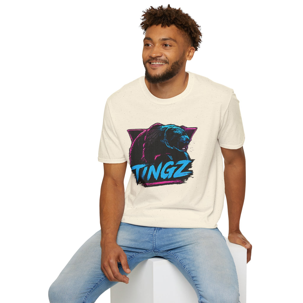 Bear TINGZ Graphic T-Shirt —  Retro Neon Crew Tee
