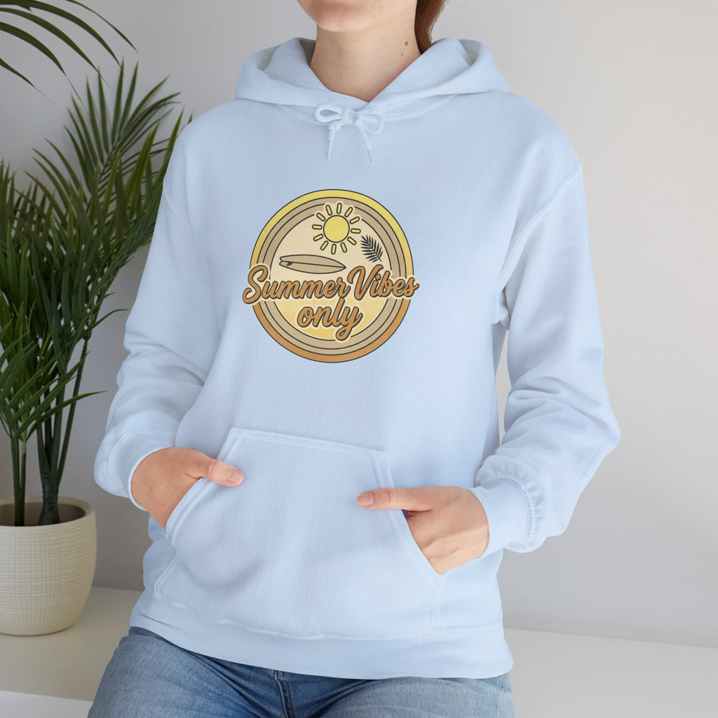 Retro Daisy “Summer Vibes Only” Hoodie — Vintage Floral Cozy Pullover