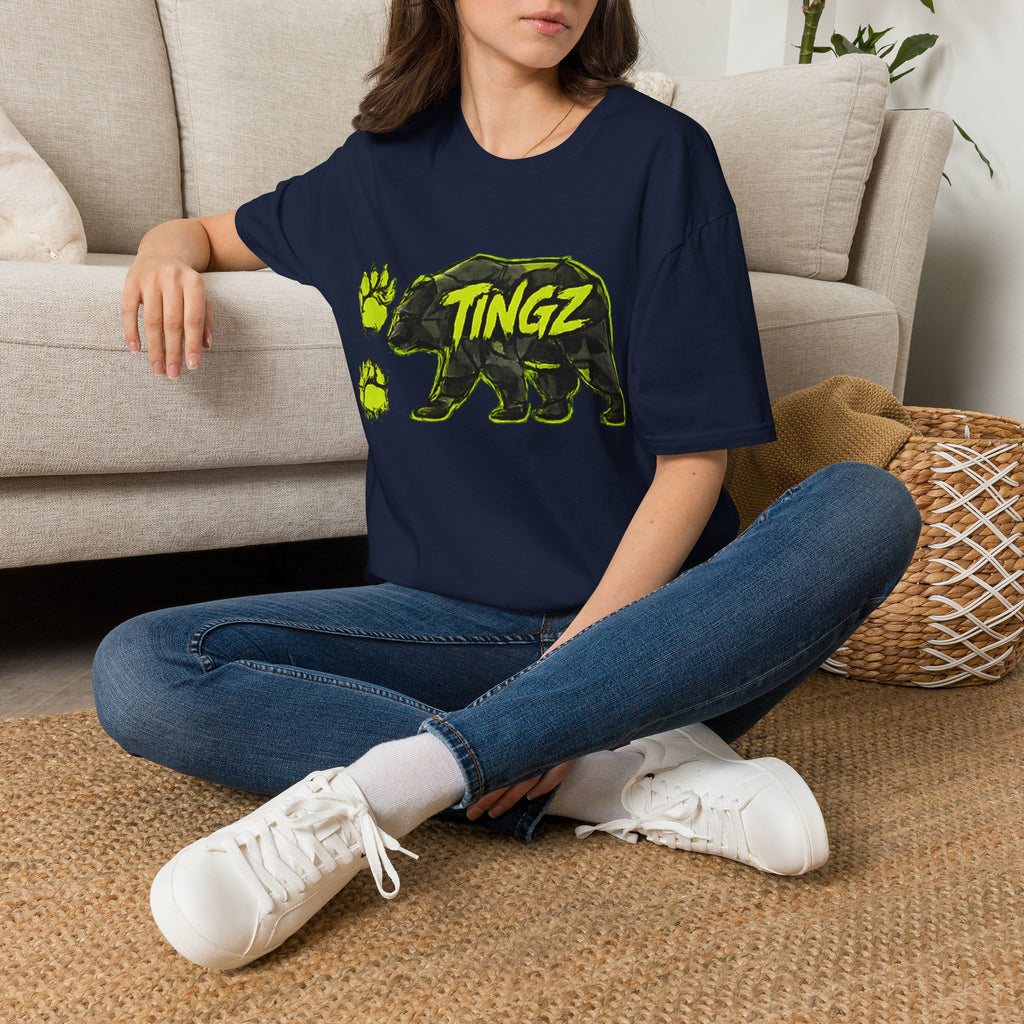 Bear TINGZ Paw Graphic T-Shirt —  Neon Logo