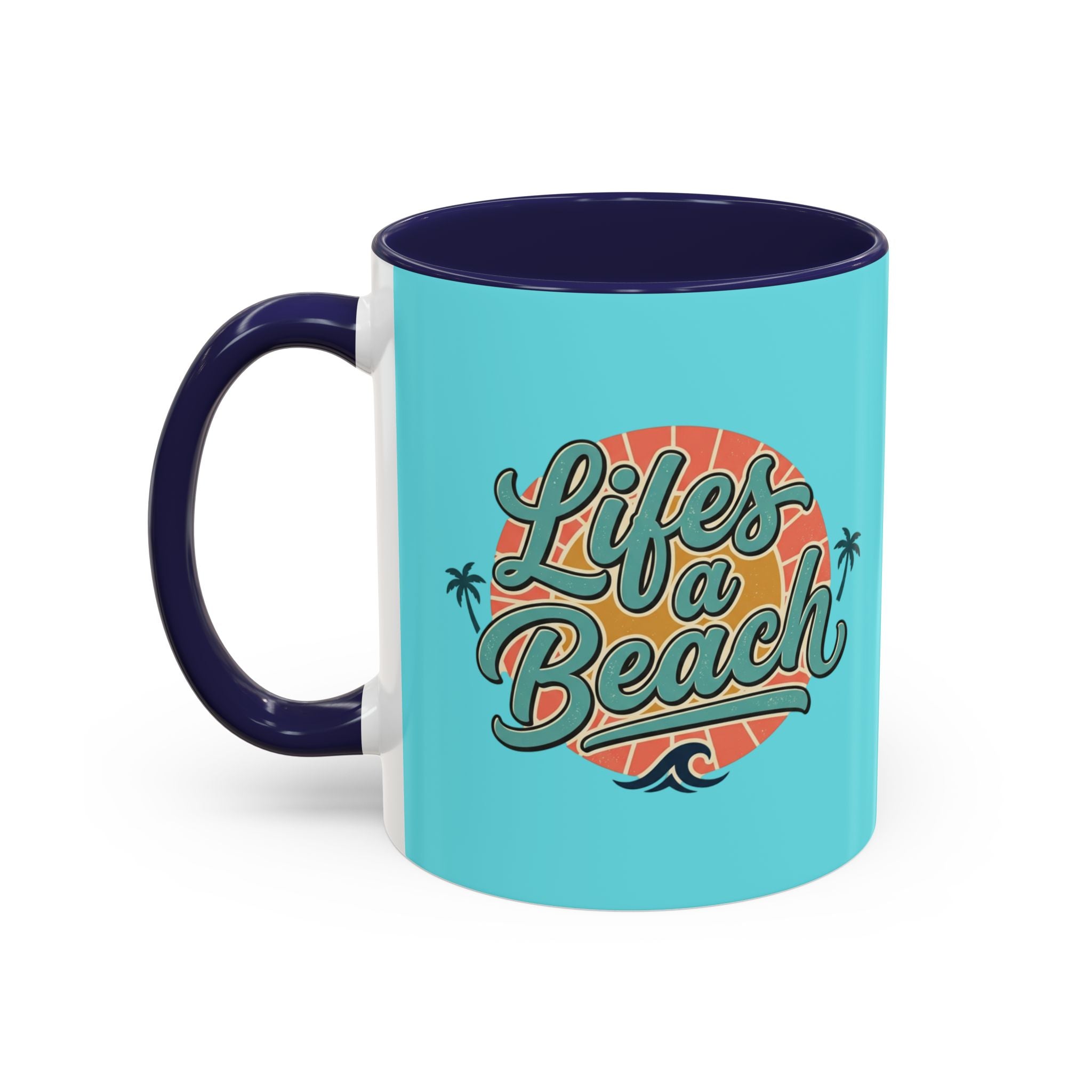 Life's a Beach Coffee Mug — Retro Beach Vibes 11/15oz Accent Mug