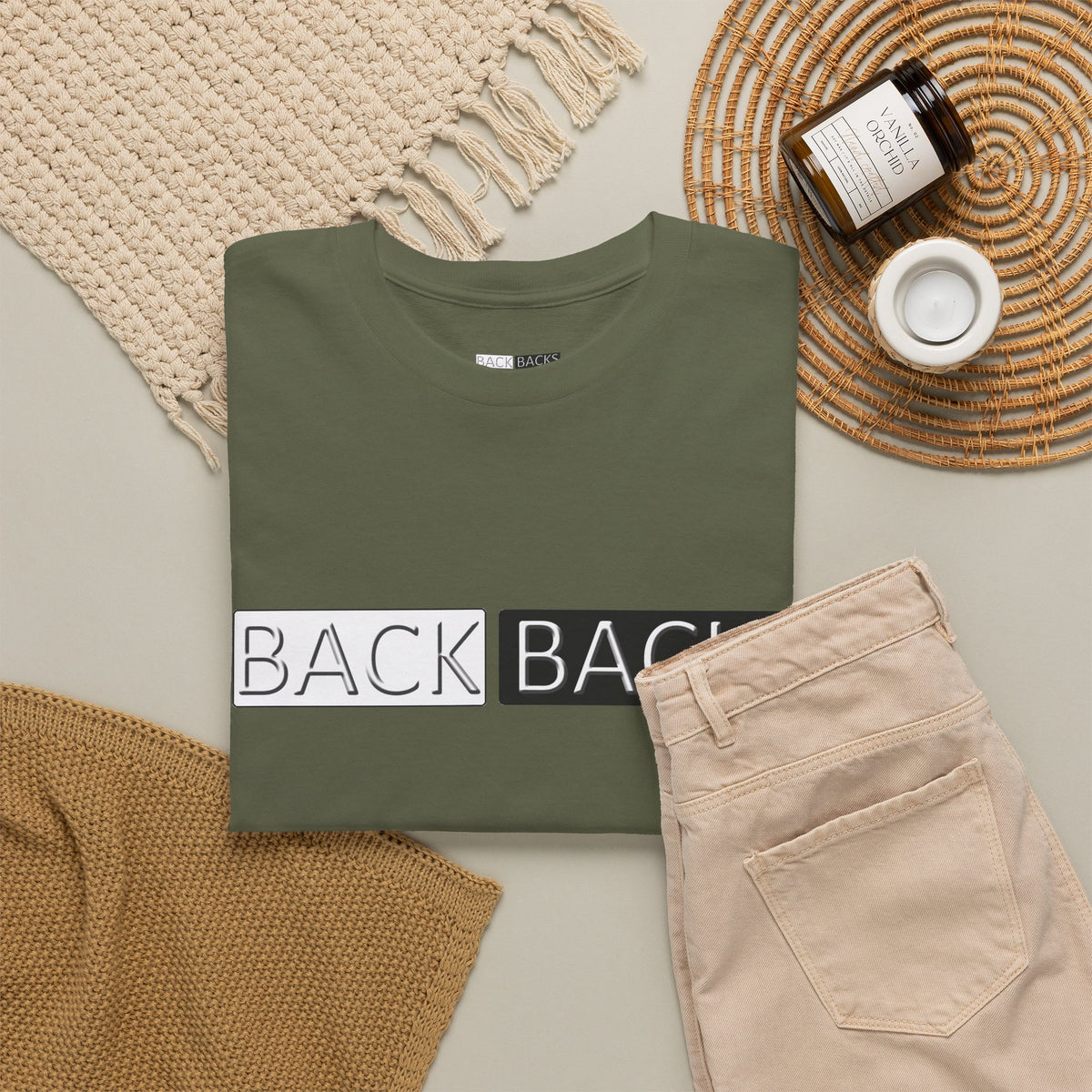 Unisex Back Backs Minimal T-Shirt