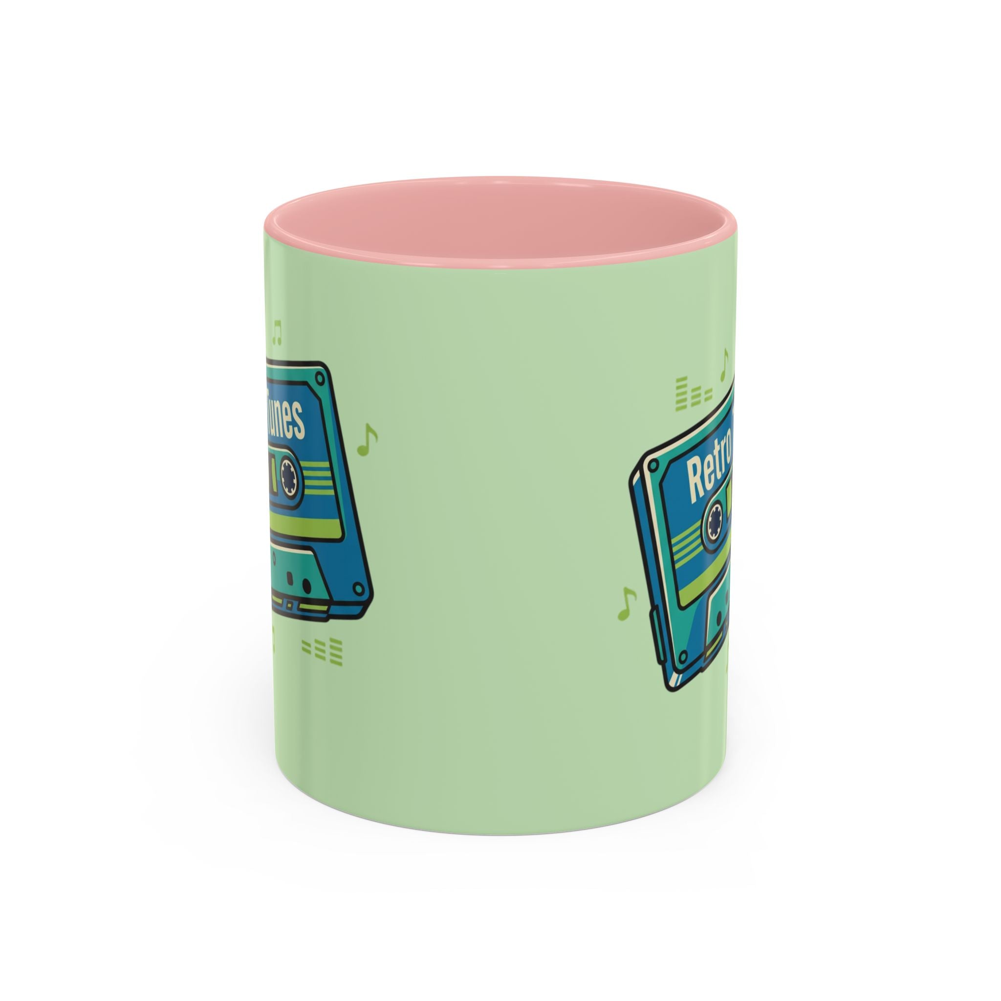 Retro Tunes Accent Coffee Mug — Cassette Tape Music Lovers Gift (11/15oz)