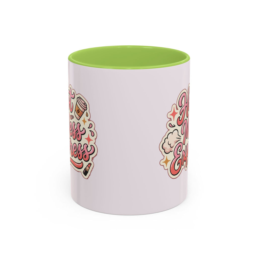 Hot Mess Express Coffee Mug — Funny Pink Accent Mug for Coffee Lovers