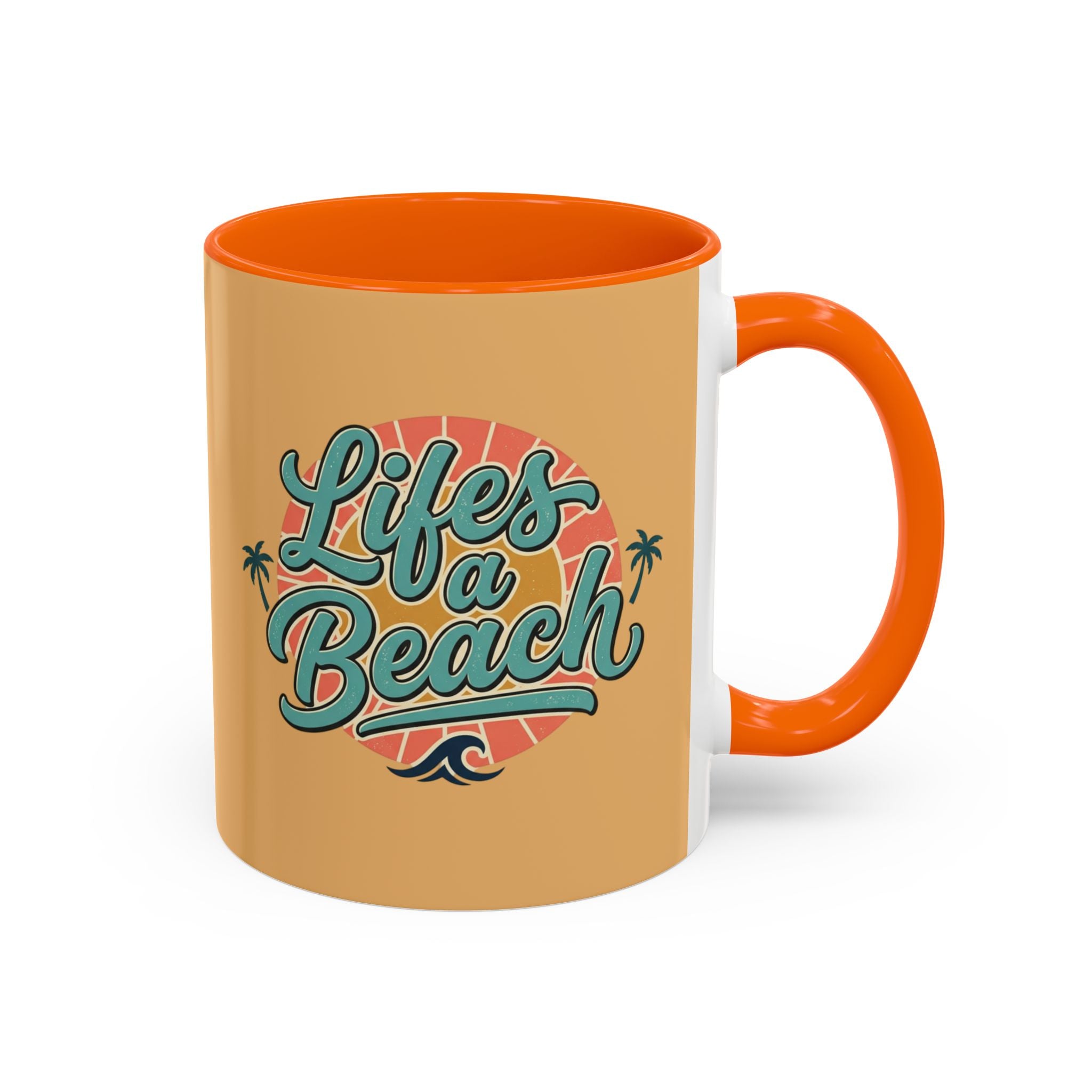 Life's a Beach Coffee Mug — Retro Beach Vibes 11/15oz Accent Mug