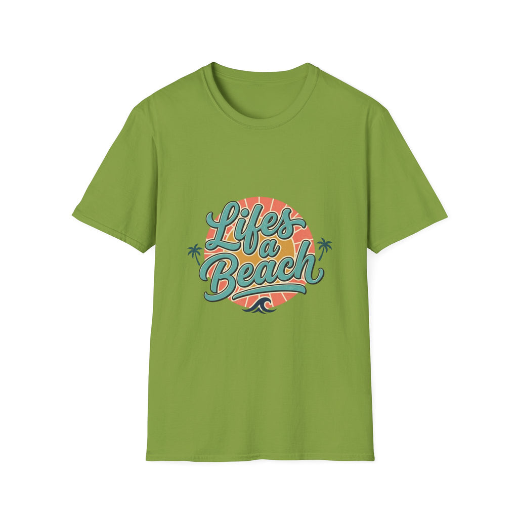 Life's a Beach T-Shirt — Retro Palm Sunset Summer Tee