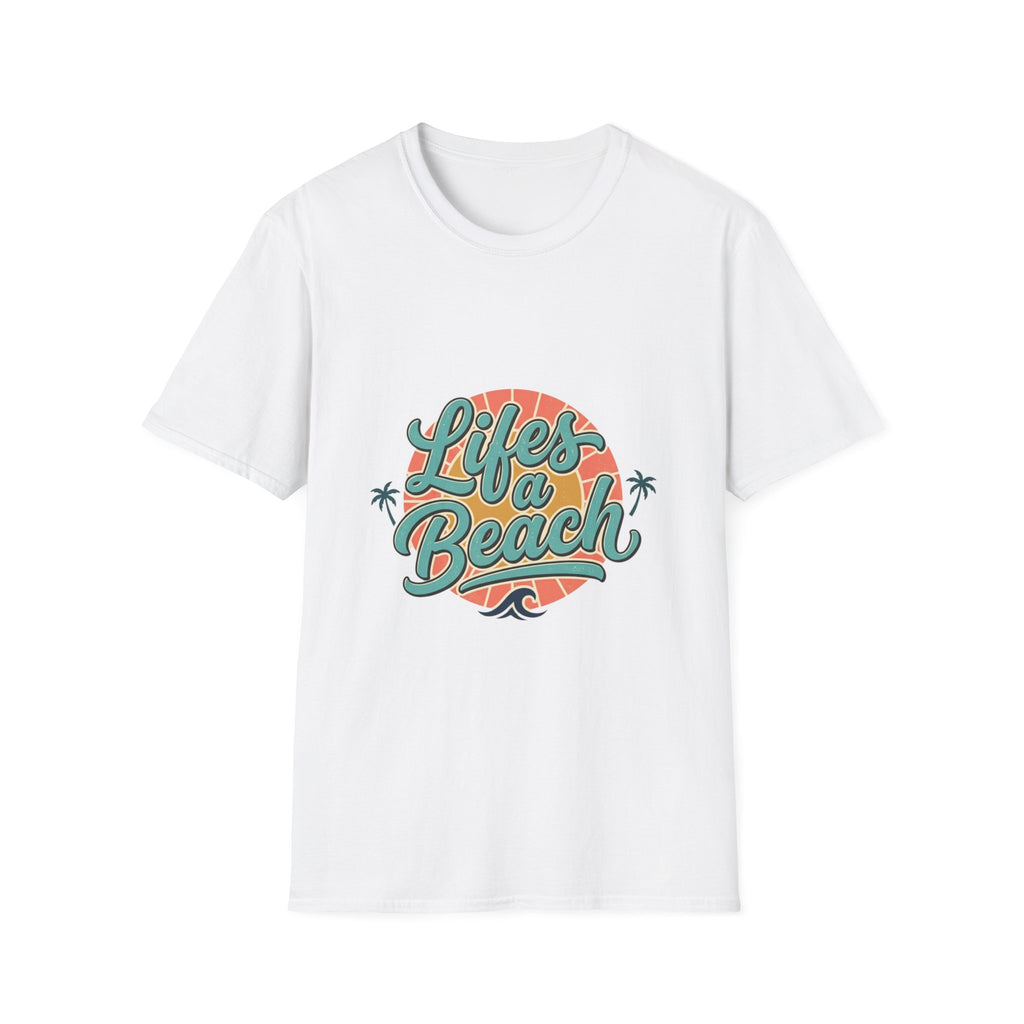 Life's a Beach T-Shirt — Retro Palm Sunset Summer Tee
