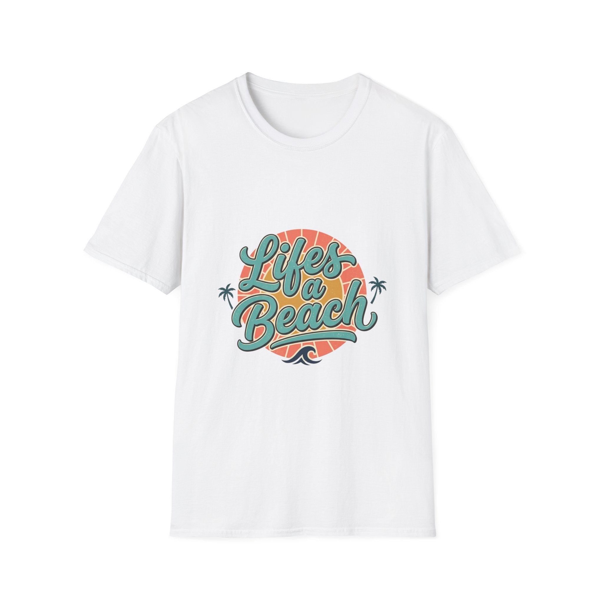 Life's a Beach T-Shirt — Retro Palm Sunset Summer Tee