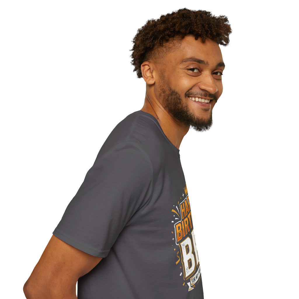 Happy Birthday Bro T-Shirt — Bold Crowned Birthday Tee for Brother
