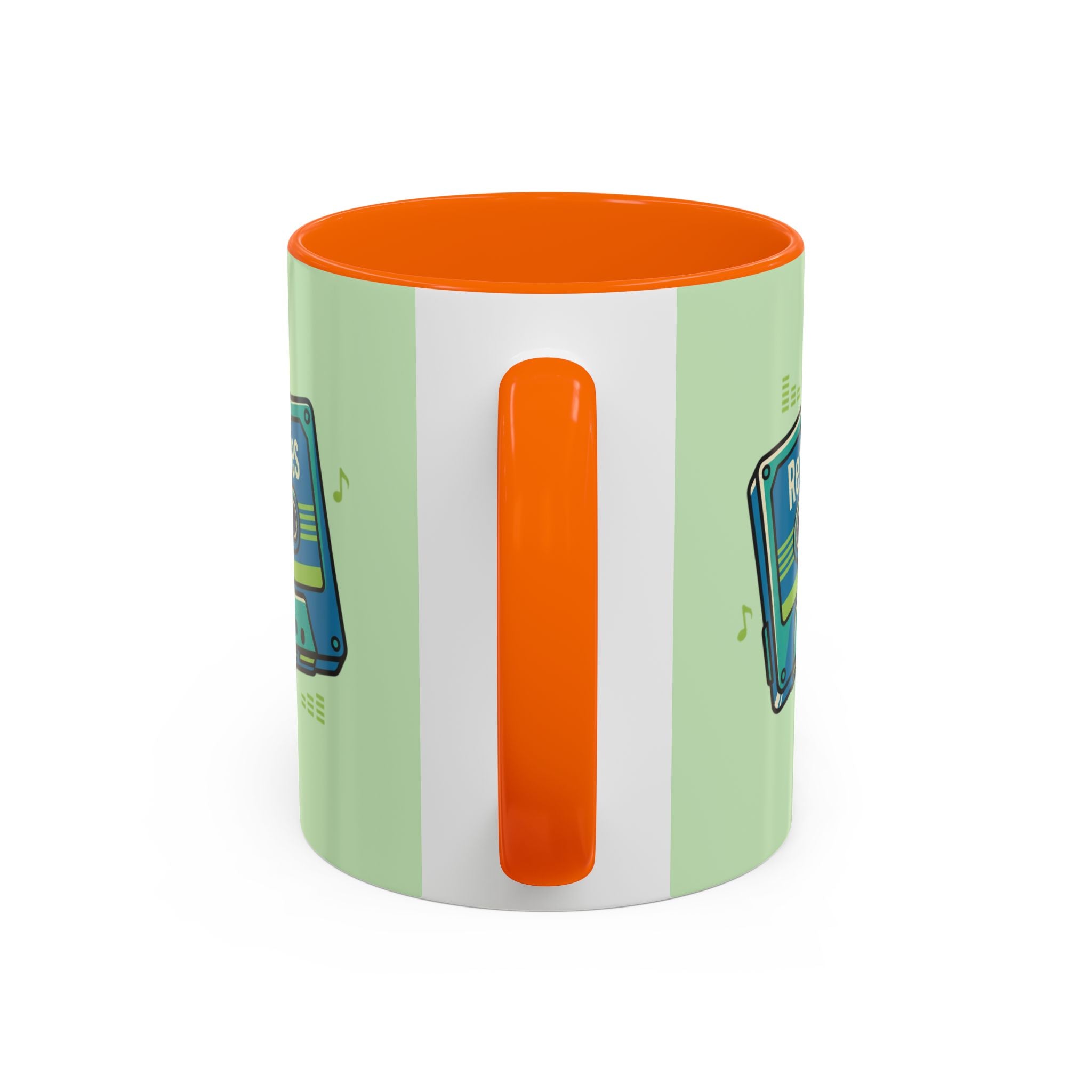 Retro Tunes Accent Coffee Mug — Cassette Tape Music Lovers Gift (11/15oz)