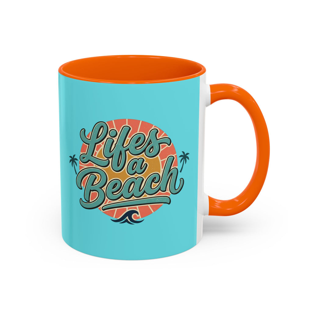 Life's a Beach Coffee Mug — Retro Beach Vibes 11/15oz Accent Mug