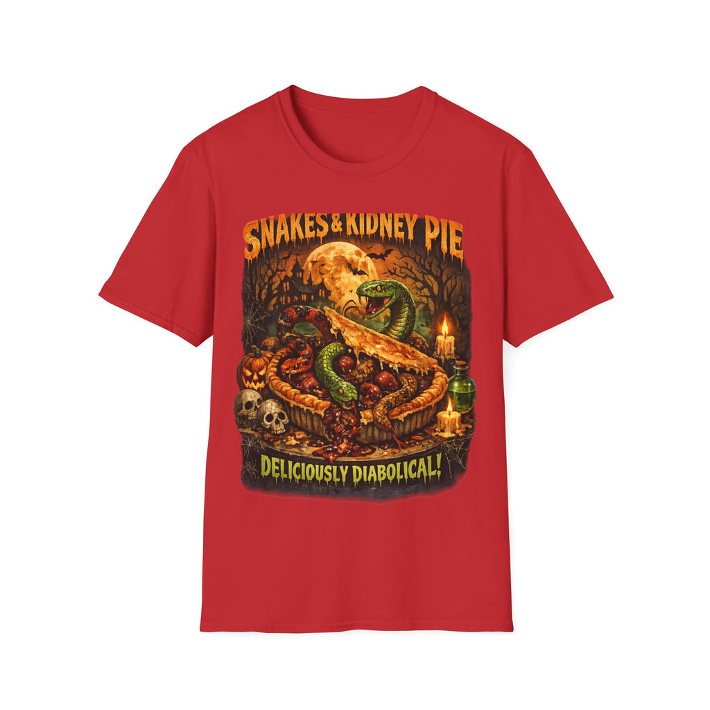 Snakes & Kidney Pie Tee — Spooky Retro Halloween Graphic T-Shirt
