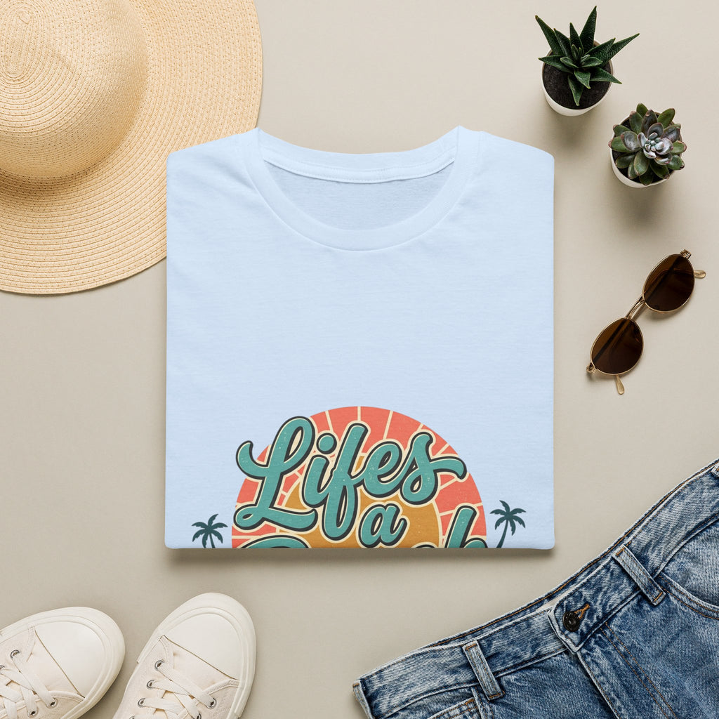 Life's a Beach T-Shirt — Retro Palm Sunset Summer Tee