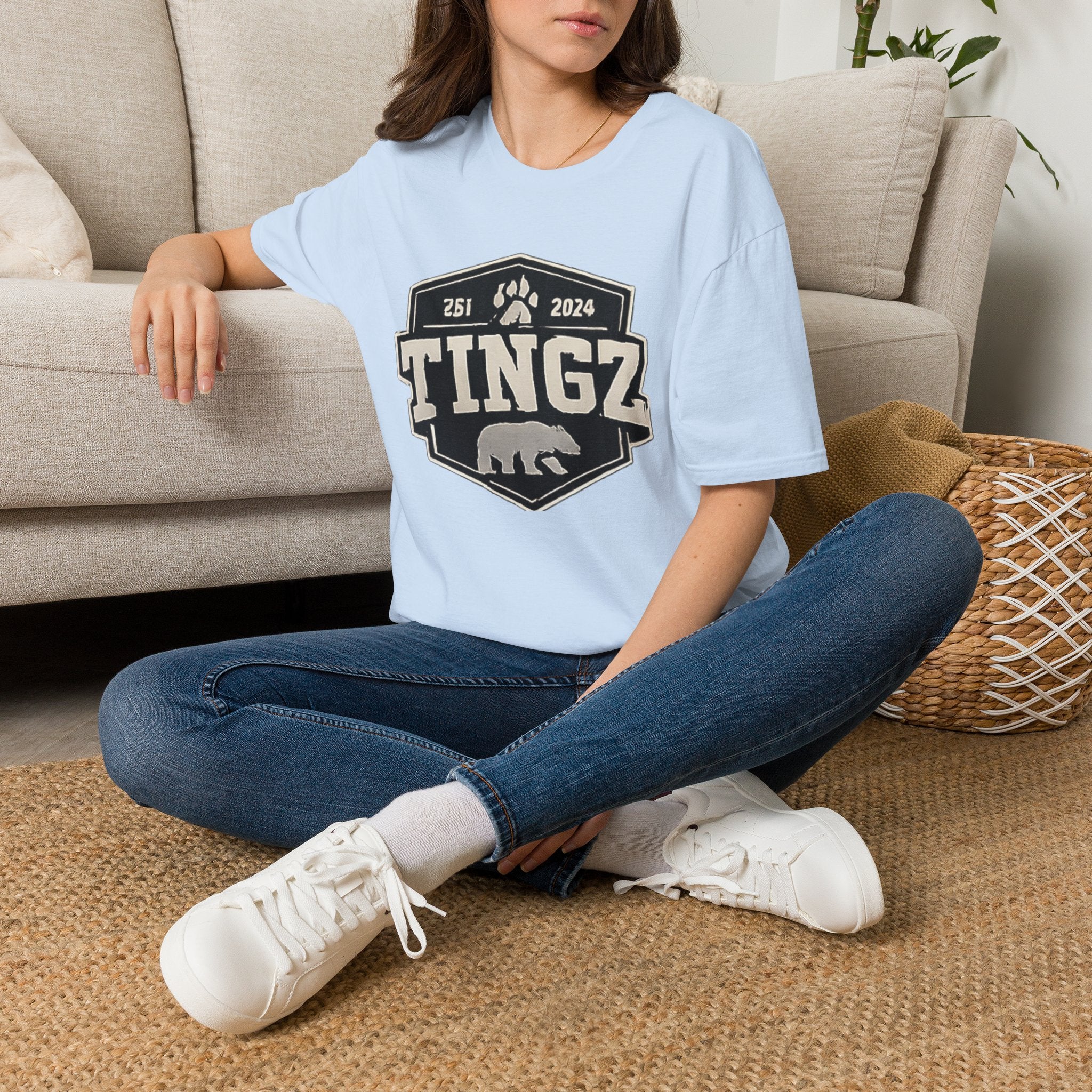Bear Tingz Logo T‑Shirt — Retro Paw Emblem Tee