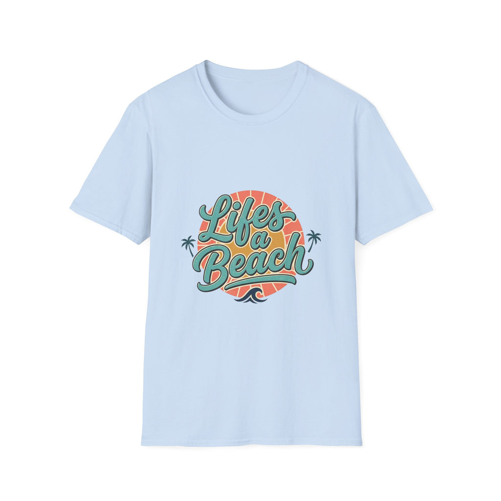 Life's a Beach T-Shirt — Retro Palm Sunset Summer Tee
