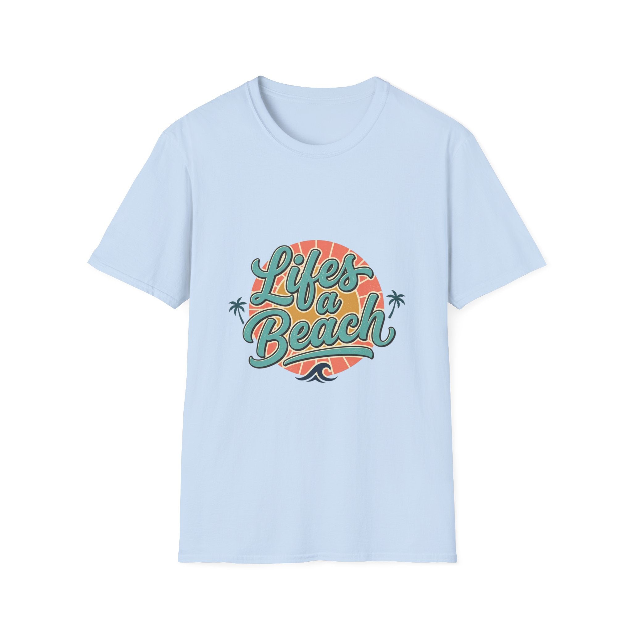 Life's a Beach T-Shirt — Retro Palm Sunset Summer Tee