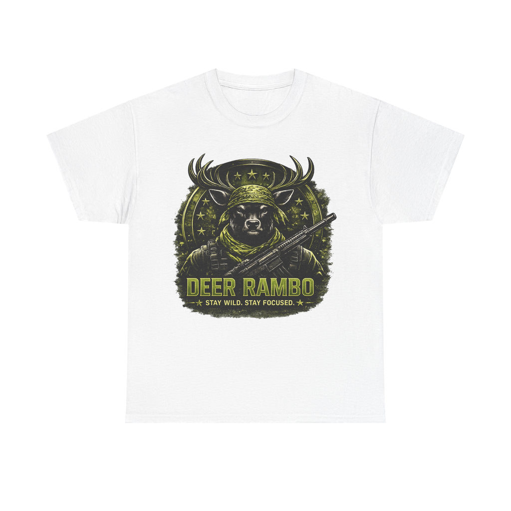Deer Rambo Camo T-Shirt Hunter Gift | Woodland Deer Shirt | Military Style Tee | Unisex Shirt