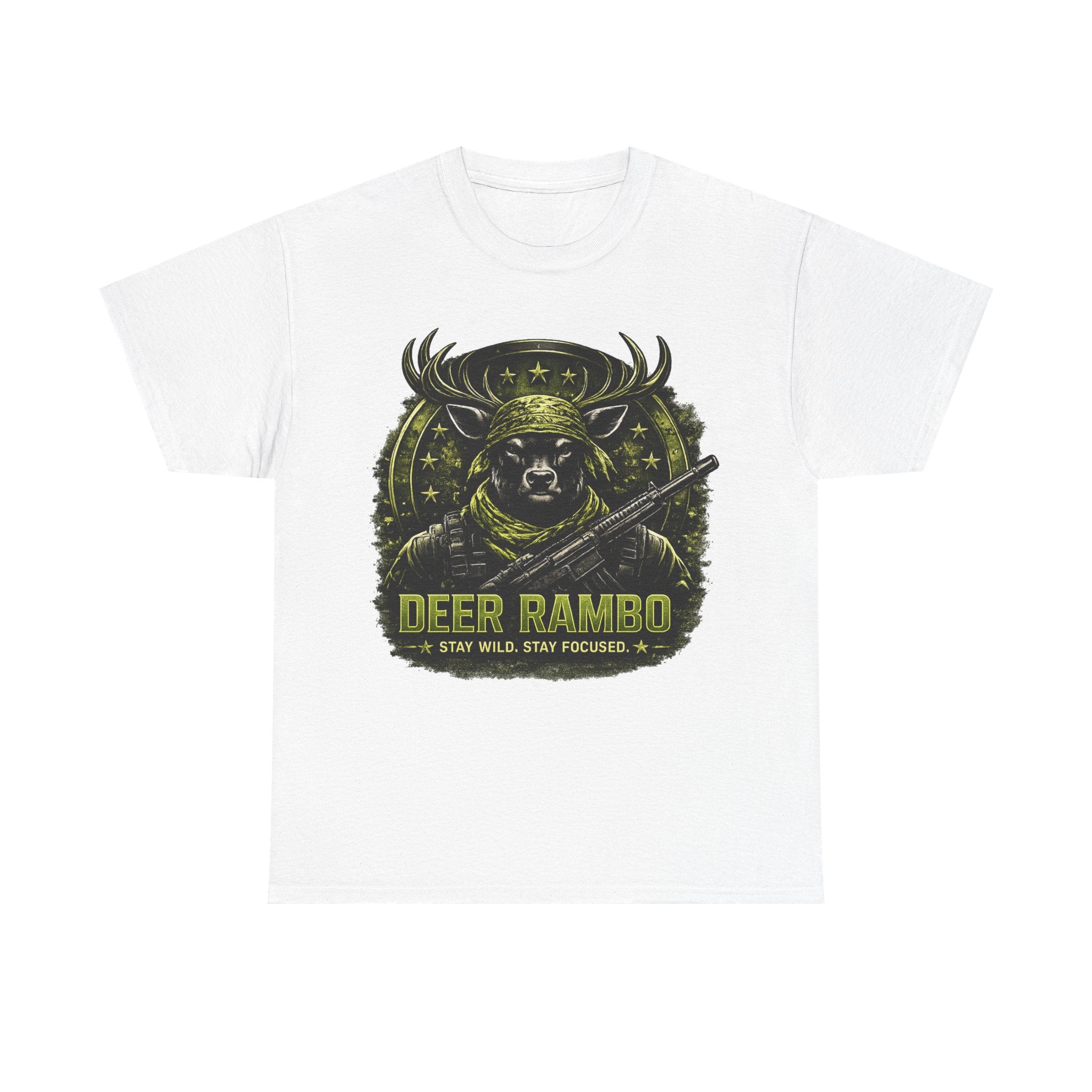 Deer Rambo Camo T-Shirt Hunter Gift | Woodland Deer Shirt | Military Style Tee | Unisex Shirt